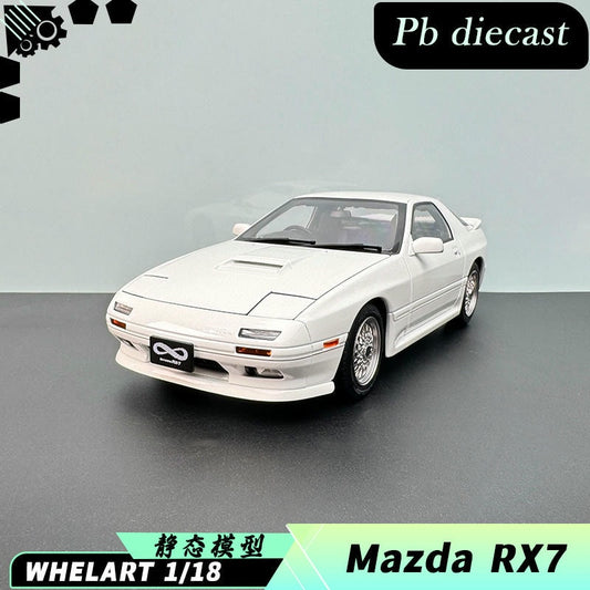 WHELART 1:18 Mazda RX‑7 FC3S White Unlimited Edition DieCast Alloy Sports Car Model