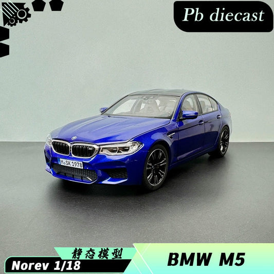 NOREV 1:18 BMW M5 F90 M Power Alloy Diecast Model Car – Blue Collector Display