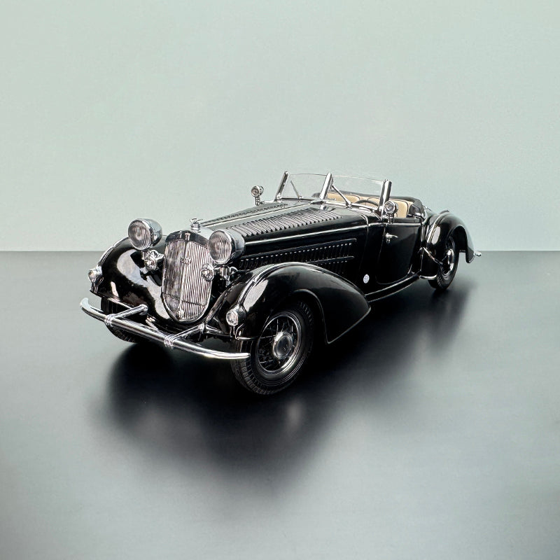 SunStar 1939 Horch 855 Special Roadster 1:18 Diecast Model – Black Edition