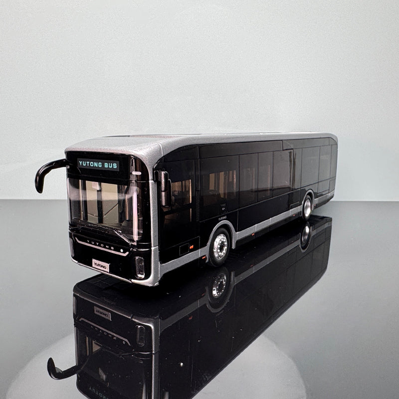 Original Yutong Bus Model U12 – 1:42 Diecast Collectible (Black & Silver)