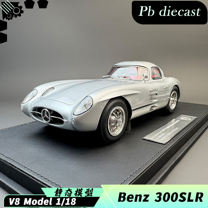 V8 Model 1:18 Mercedes‑Benz 300 SLR Resin Model – YX car model