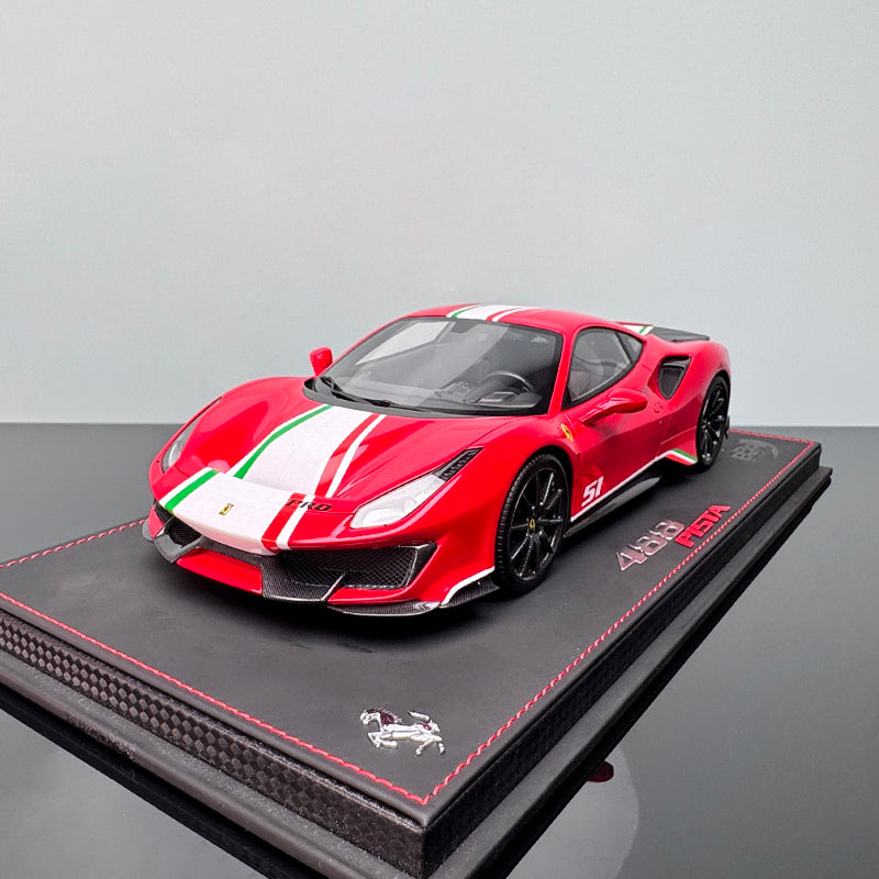 Ferrari 488 Pista Diecast Model – BBR 1:18 Limited Edition (Red No. 51)