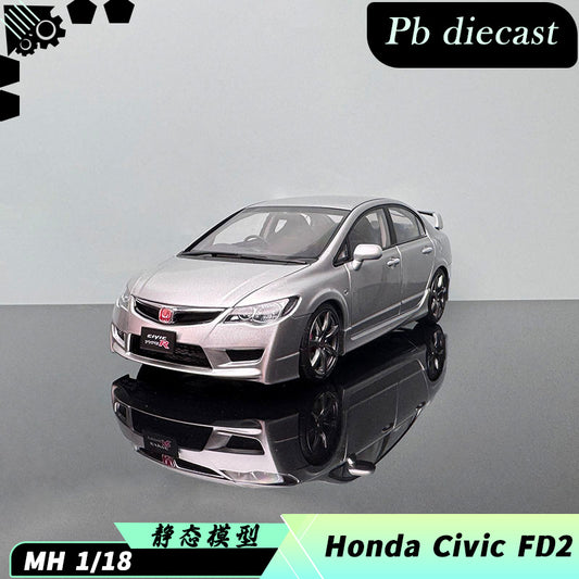 Honda Civic Type R FD2 Motorhelix  Diecast Model – 1/18 Scale (Blue/Silver) Limited Edition