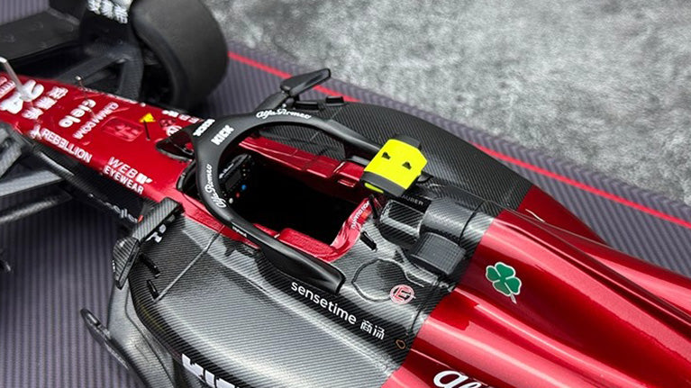 Alfa Romeo F1 C43 – #24 Zhou Guanyu Spain GP Edition 1:18 Scale Model by Kilo NZG (Alloy Shell + Display Base & Cover)