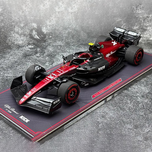 Alfa Romeo F1 C43 – #24 Zhou Guanyu Spain GP Edition 1:18 Scale Model by Kilo NZG (Alloy Shell + Display Base & Cover)