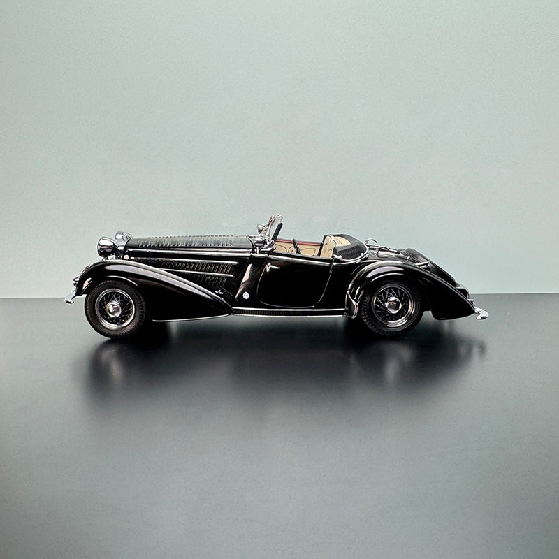 SunStar 1939 Horch 855 Special Roadster 1:18 Diecast Model – Black Edition