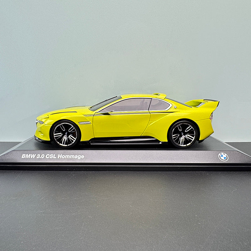 1:18 BMW 3.0 CSL Hommage (Yellow) Diecast Alloy Model – Hommage Collection