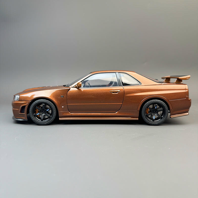 MotorHelix 1:18 Nissan GT-R R34 Metallic Bronze Diecast Car