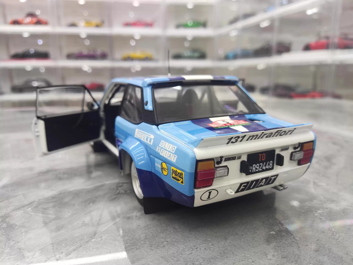 Fiat 131 1:18 Diecast Model by Kyosho (No. 5 Rally Livery – Collector's Static Edition)