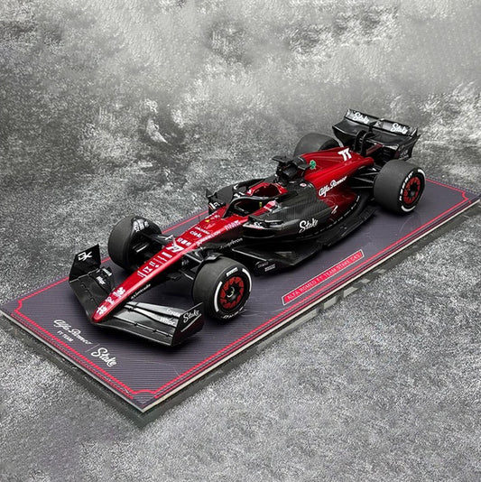 Alfa Romeo F1 C42 – #77 Valtteri Bottas Bahrain GP Edition 1:18 Scale Model by Kilo NZG (Alloy Shell + Display Base Cover)