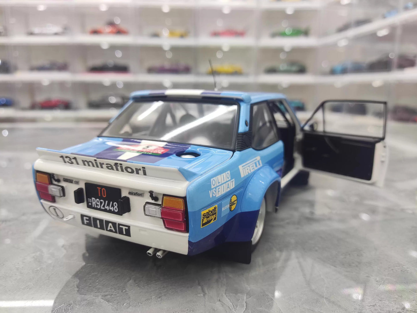 Fiat 131 1:18 Diecast Model by Kyosho (No. 5 Rally Livery – Collector's Static Edition)