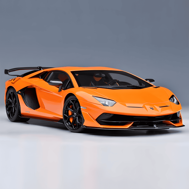 AutoArt Lamborghini Aventador SVJ 1:18 Scale Diecast Model – Diecast Supercar Collection(Orange)