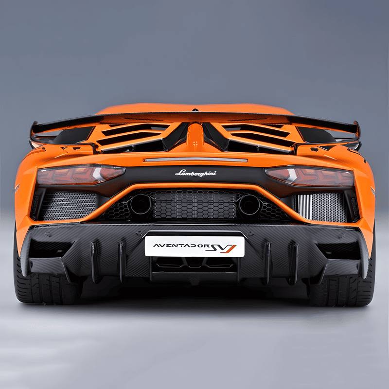 AutoArt Lamborghini Aventador SVJ 1:18 Scale Diecast Model – Diecast Supercar Collection(Orange)