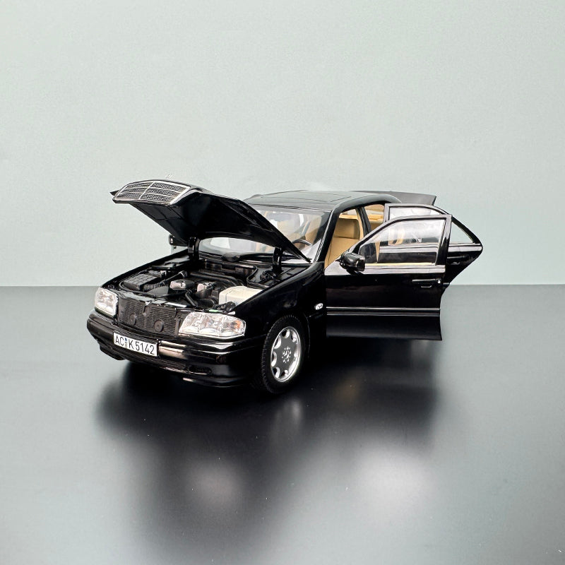 Mercedes-Benz C-Class 1993 1:18 Full-Open Die-Cast Model by Norev (Black)