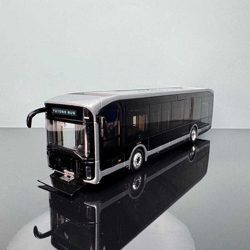 Original Yutong Bus Model U12 – 1:42 Diecast Collectible (Black & Silver)