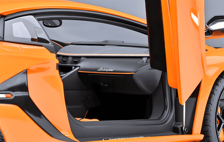 AutoArt Lamborghini Aventador SVJ 1:18 Scale Diecast Model – Diecast Supercar Collection(Orange)