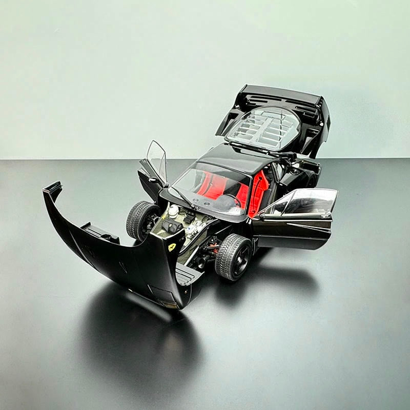 Kyosho 1:18 Ferrari F40 Black Diecast Model – Fully Opening Supercar collection