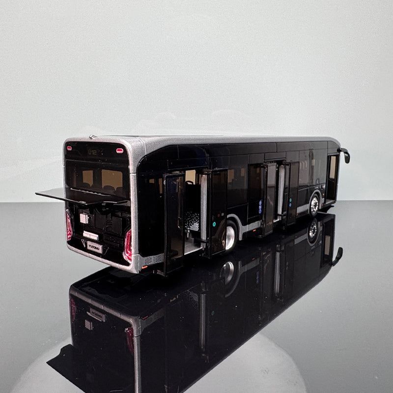 Original Yutong Bus Model U12 – 1:42 Diecast Collectible (Black & Silver)