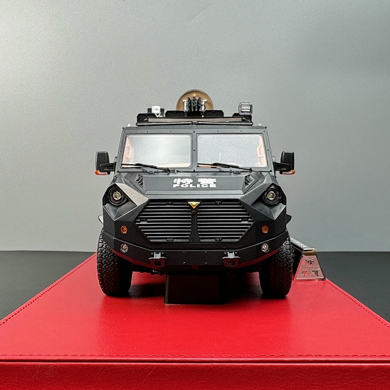 MB 1:18 Huakai “King Snake” Armored Explosion-Proof Police Car Model – Resin Super-Scale Collector’s Edition