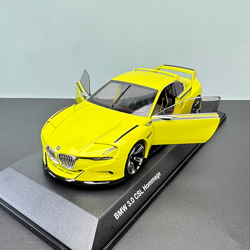 1:18 BMW 3.0 CSL Hommage (Yellow) Diecast Alloy Model – Hommage Collection
