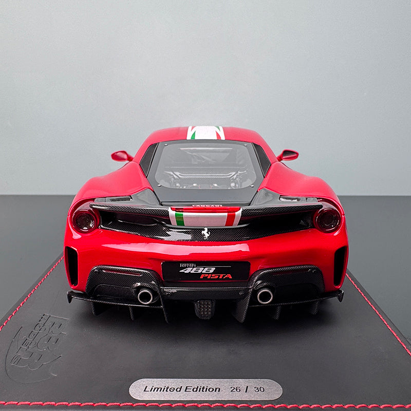 Ferrari 488 Pista Diecast Model – BBR 1:18 Limited Edition (Red No. 51)