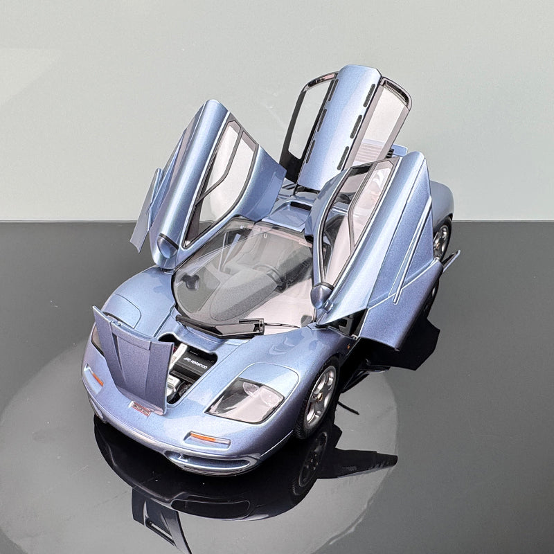McLaren F1 XP5 Diecast Model – 1:18 Scale Interactive Collectible by LCD ice blue