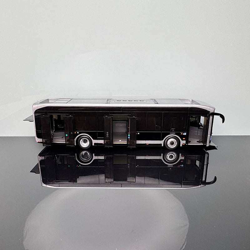 Original Yutong Bus Model U12 – 1:42 Diecast Collectible (Black & Silver)