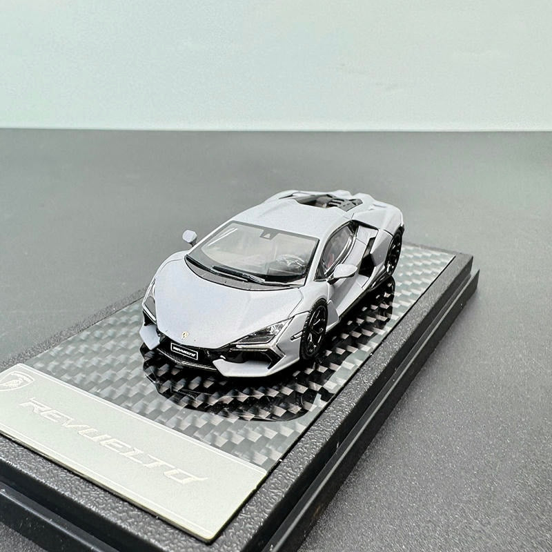 LCD 1:64 Lamborghini Revuelto Diecast Model Car – Opening Rear Engine Cover & Acrylic Display Base