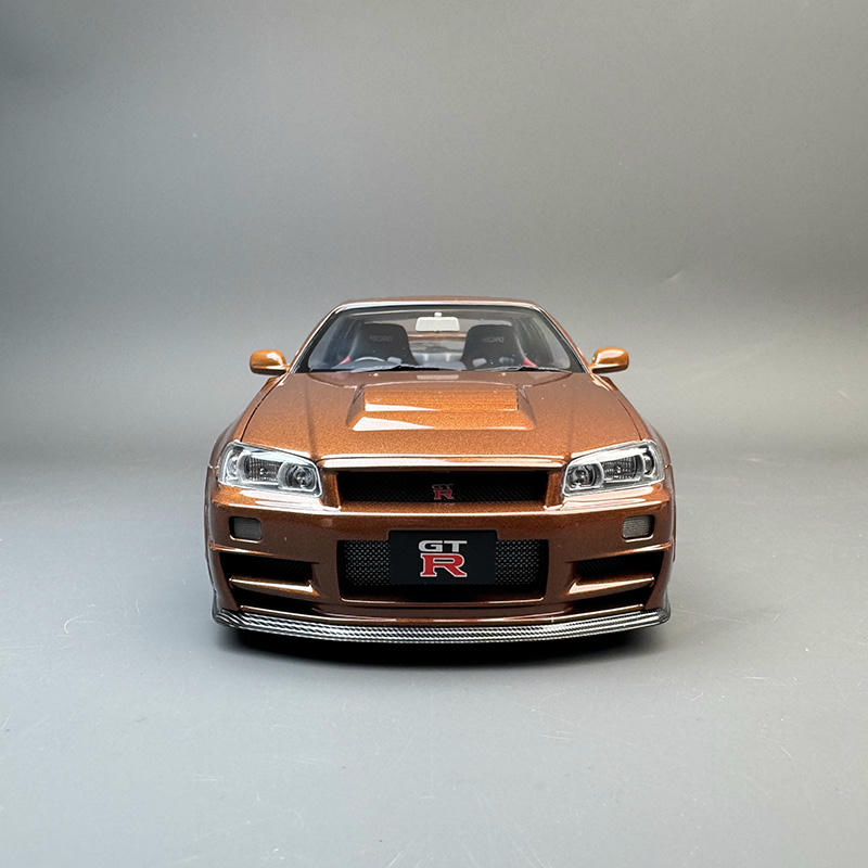 MotorHelix 1:18 Nissan GT-R R34 Metallic Bronze Diecast Car
