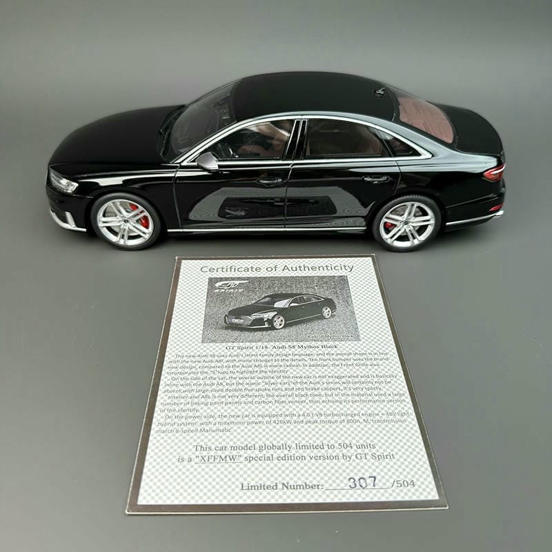 GT 1:18 Audi S8 Resin Model – Sealed Display Version