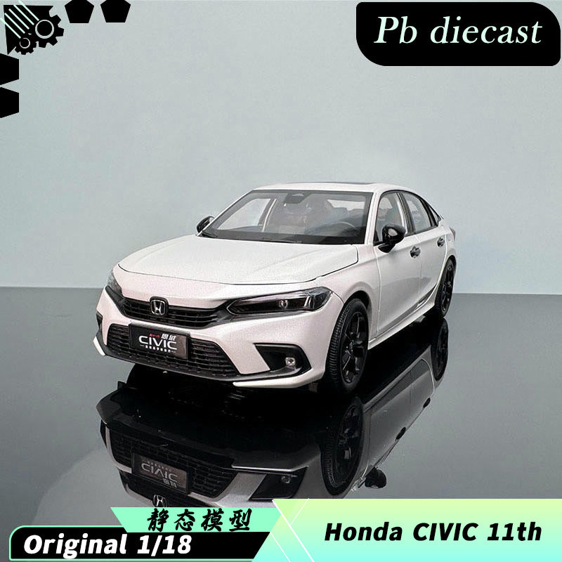 11th Generation Honda Civic Diecast Model – 1:18 Scale Collectible (White / Red)