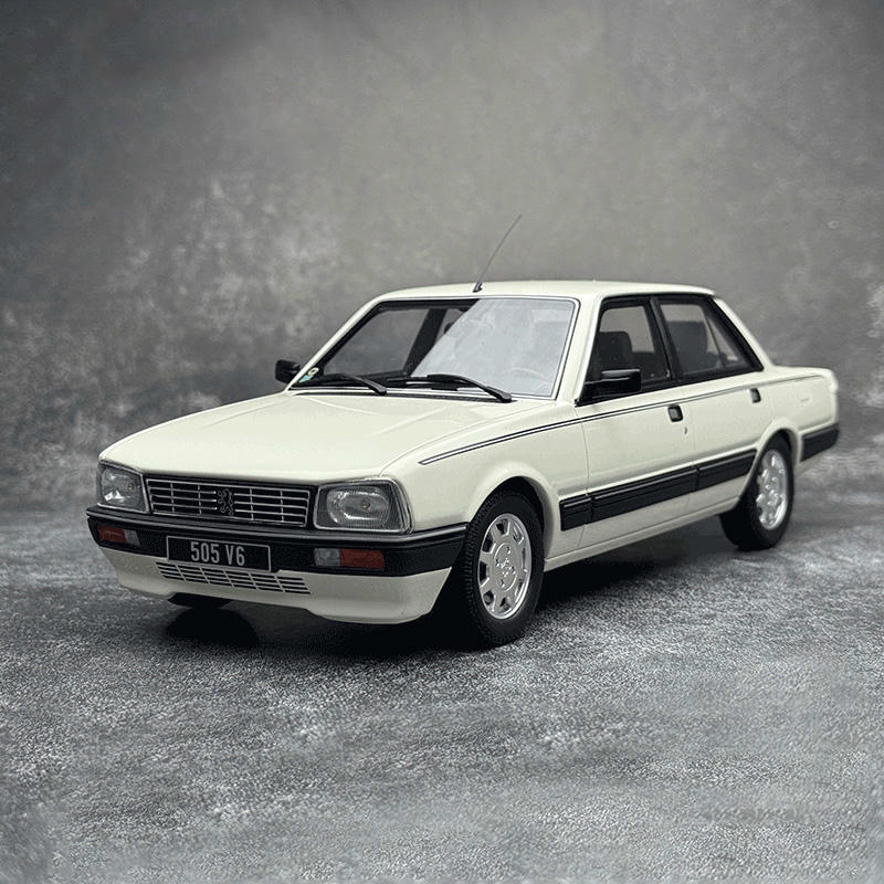 OTTO 1:18 Peugeot 505 V6 Blanc Meije 1989 Resin Model