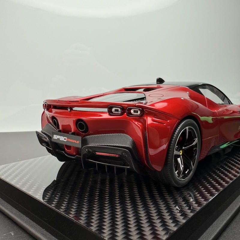 Vehicle Art 1:18 SF90 Resin Model – Limited Edition Prancing Horse Masterpiece(Metallic Red)