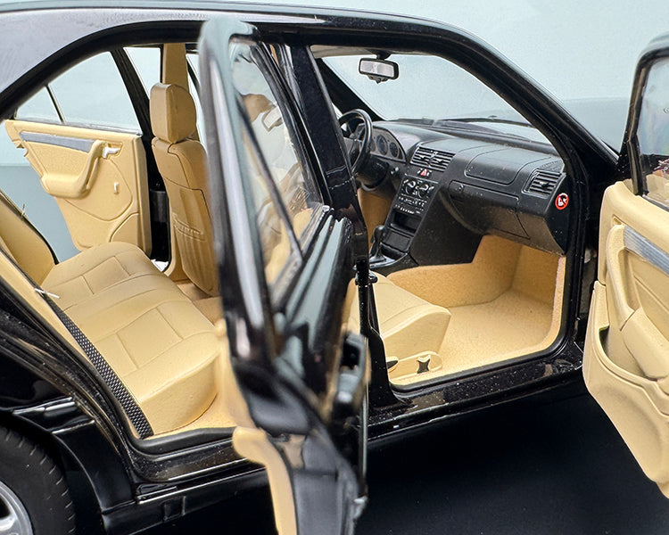 Mercedes-Benz C-Class 1993 1:18 Full-Open Die-Cast Model by Norev (Black)