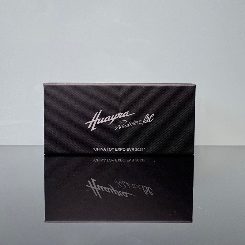 Pagani Huayra BC Convertible Diecast Model – 1:64 Collectible by LCD (White/Silver/Orange)