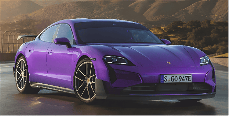 GT Spirit 1:18 Porsche Taycan Turbo S Resin Model Car – Purple GT520 Limited Edition Collector Modelcar