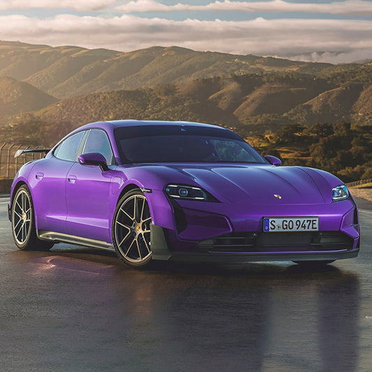 GT Spirit 1:18 Porsche Taycan Turbo S Resin Model Car – Purple GT520 Limited Edition Collector Modelcar