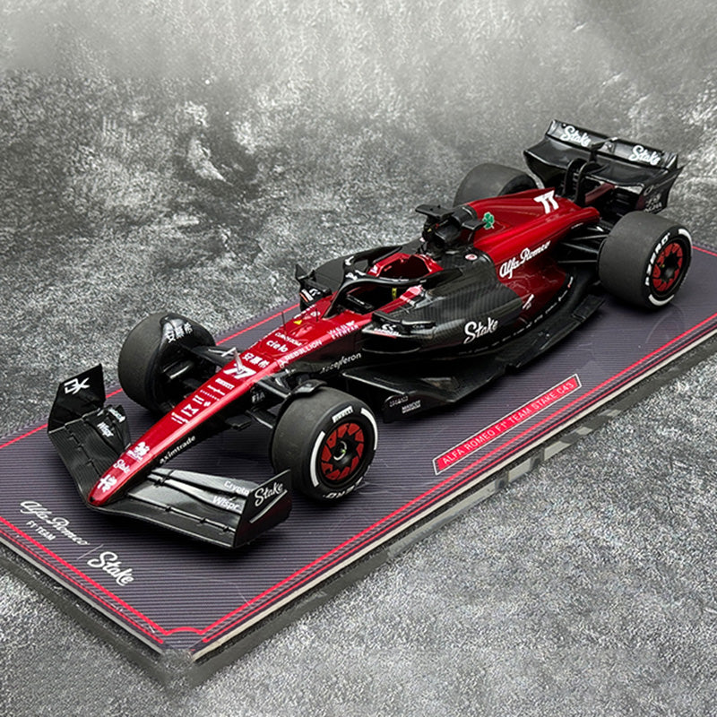 Alfa Romeo F1 C43 – #24 Zhou Guanyu Hungary GP Edition 1:18 Scale Diecast Model by Kilo NZG (Alloy Shell with Display Base & Cover)