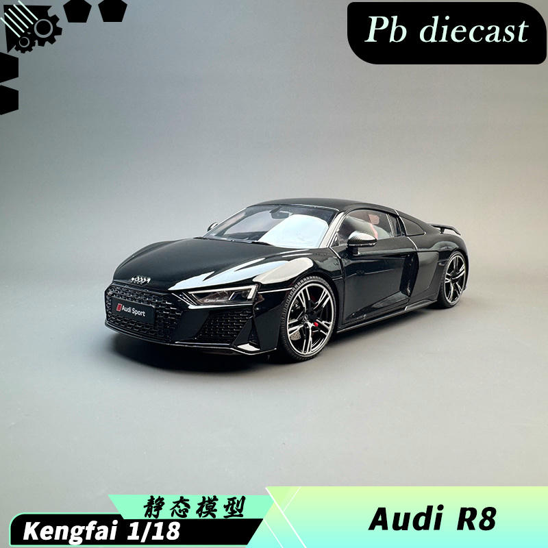 Kengfai 1:18 Audi R8 Diecast Model — Black – YX car model