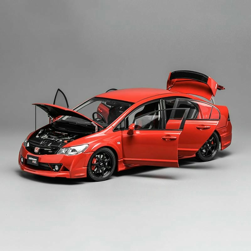 MH 1:18 Honda Civic FD2 Type R MUGEN RR Alloy Model – Milan Red, Pre-order, Limited Release