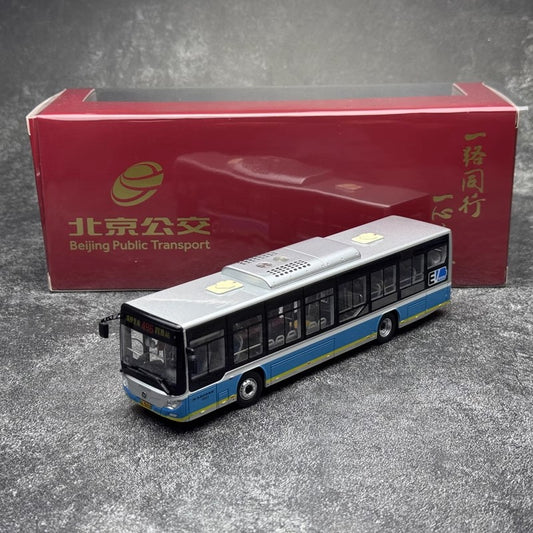Original 1:64 Beijing Bus Route 496 Diecast Model