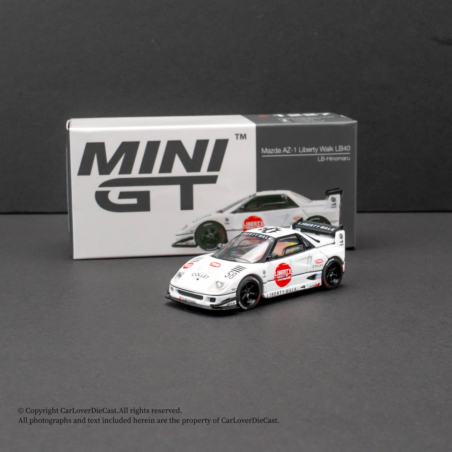 MINI GT #1227 1:64 Mazda AZ-1 White Diecast Model Car