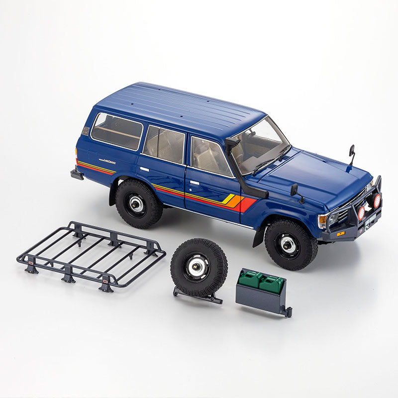 Toyota Land Cruiser LC60 1:18 Diecast Model by KYOSHO (Classic Edition with Rear Accessories)