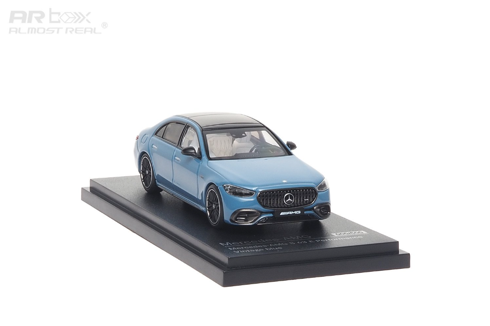 Mercedes-AMG S 63 E Performance (2023) – 1:64 Diecast Model by Almost Real (Porcelain Blue – Static Collector’s Edition)