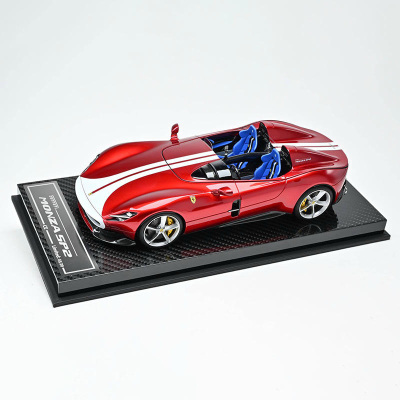 Look smart 製　Ferrari 1/18 MONZA SP2 1/18 BBR FERRARI MONZA SP2 TOUR DE FRANCE BLUE DELUXE RED LEATHER