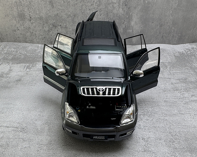 Original Toyota Prado car model 1:18 2008 off-road spare tire alloy car model