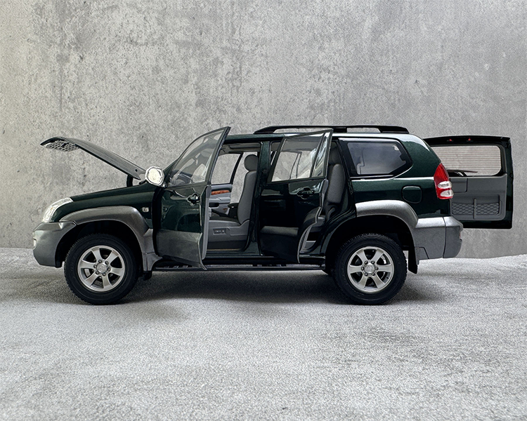 Original Toyota Prado car model 1:18 2008 off-road spare tire alloy car model