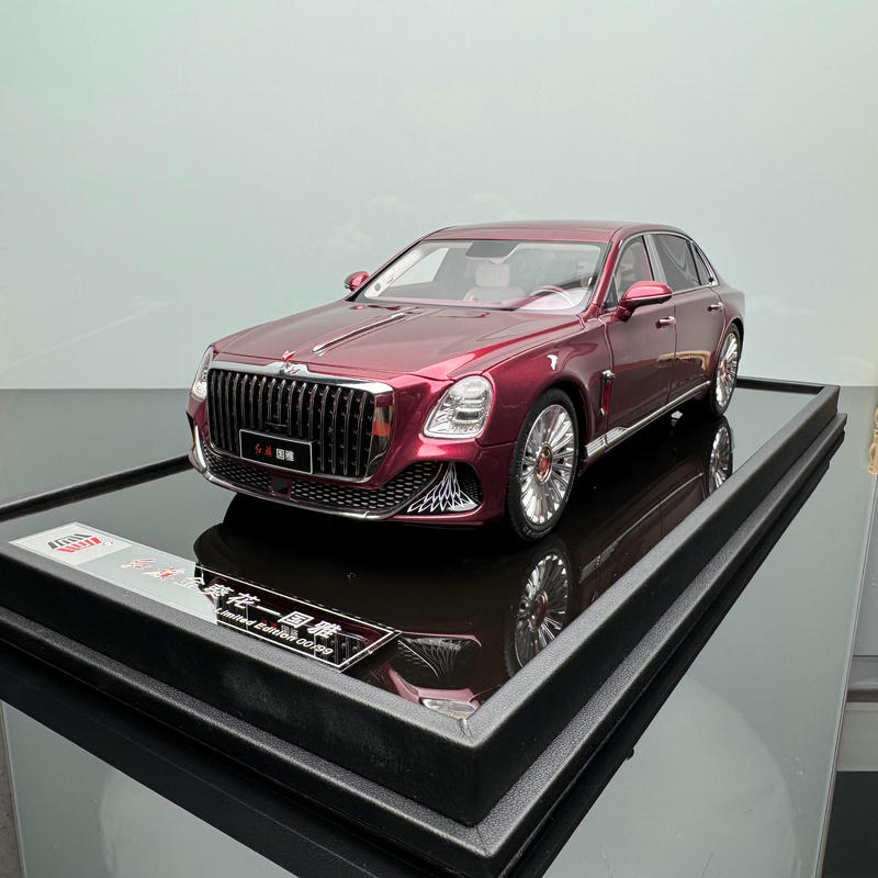 Hongqi Guoya 1:18 Resin Model Car – Red Hardcover Limited Edition (1 of 399)