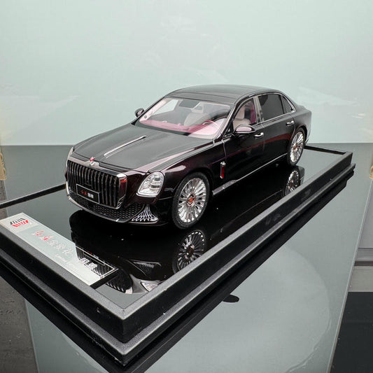 Hongqi Guoya 1:18 Resin Model Car – Purple Hardcover Limited Edition (1 of 399)