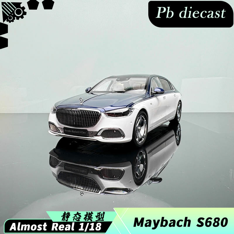 Almost Real 1:18 Mercedes-Maybach S-Class 2021 Diecast – Blue & White